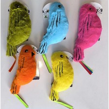 Melonika Catnipli Zilli  Peluş Kuş Kedi Köpek  Oyuncağı Çeşitli Renklerde 8 cm x 30 cm