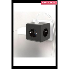 HBG Markt Isıya Dayanıklı Termal Akım Korumalı ve Çocuk Korumalı 3 Priz Girişli 3 USB