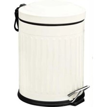 Moontime Alaçatı Bysevil Vintage 5 Lt Pedallı Çöp Kovası /yavaş Kapanan/banyo Çöp Kovası / Mutfak Çöp Kovası