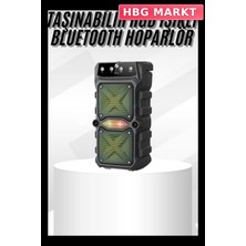 HBG Markt Mey Ithalat® Çift Çıkışlı Güçlü Bataryalı Kablosuz Yüksek Ses Kaliteli Bluetooth Hoparlör