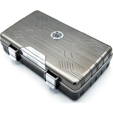Parmida Gümüş Seyahat Tipi Humidor Puro Kutusu TR1417