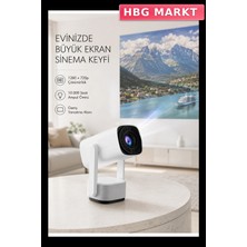 HBG Markt 720P Hd Projeksiyon Cihazı 10.000 Saat Ampul Ömrü Ev Sinema Keyfi