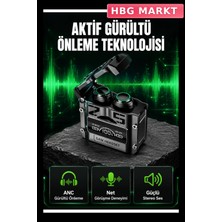 HBG Markt Kablosuz Bluetooth Kulaklık Anc, Derin Bas, Net Tizler