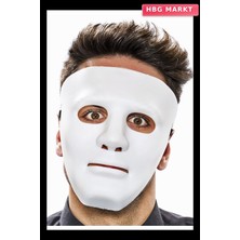 HBG Markt Beyaz Hip Hop Anonim Jabbawockeez Dans Maskesi 18X19 cm