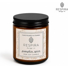 Respira Design Co. %100 Soya Wax Kavanoz Mum - Pumpkin Spice