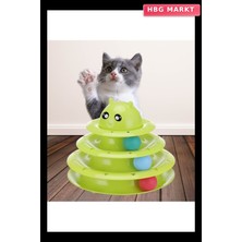 HBG Markt Tower Of Tracks Eğlenceli Üç Katlı Kedi Oyuncağı Seti