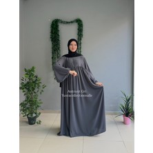 Yüsra Collection Menekşe Balon Kol Elbise