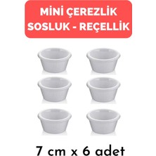 Moontime Alaçatı 6 Lı Set Polikarbon Çerezlik Sosluk Reçellik 6 Parça Kırılmaz