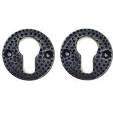 Hace Bazaar Antika Tarz Dekoratif Pirinç Oda Kilit Rozeti - 49MM, Oksit