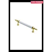HBG Markt 10 Adet Beyaz Altın Boru Kulp 9.6 cm (5647)