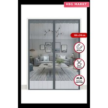 HBG Markt Mıknatıslı Kapı Sinekliği Gri 100X210 cm Otomatik Kapanan Manyetik Tül Sineklik (5647)