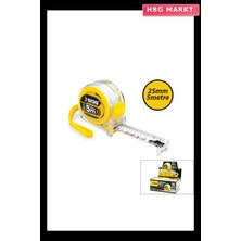HBG Markt 12 Adet 5m x 25M Şeffaf Stoplı Şerit Metre (5647)