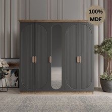 Flances Soho 5 Kapak Mdf Gardırop