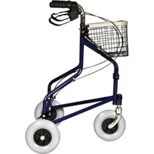 Moontime Alaçatı Rollatör 3 Tekerlekli Walker Yürüteç Üç Tekerli Sepetli Yaşlı Yürüteci Frenli Çantali Yürüteç