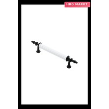HBG Markt 10 Adet Beyaz Siyah Boru Kulp 9.6cm