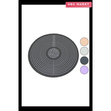 HBG Markt Yuvarlak Renkli Silikon Hamur Matı, Ölçek Çizimli, 190 Gr, Çap 45 cm