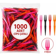Barışkan Cips Çatalı Renkli - 1000'LI