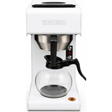 Konchero Endüstriyel Filtre Kahve Makinesi, Çift Potlu, Beyaz