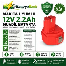 Bataryabank Makita 12V 2.2AH 2200MAH Ni-Cd Muadil Matkap Bataryası