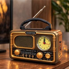 Everton RT-718 Analog Saatli Nostalji Radyo – Fm/am/sw Bluetooth, USB ve Tf Kart Radyo
