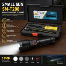 SM-T288 50W 5000 Lümen Zoomlu El Feneri Seti – 26650 Şarjlı Pil – Sert Taşıma Kutulu