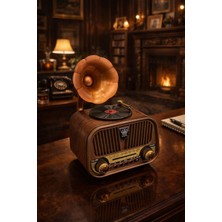 RT-728 Bluetooth’lugramofon Tasarımlı 3 Bant Radyo & Usb/tf Müzik Çalar (1200MAH Bataryalı)