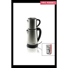 HBG Markt Elektrikli Çay Makinesi Çaycı Set 1.8l Su Isıtıcı 0.8l Demlik 1800W
