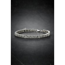 Bereka Jewelry 925 Ayar Gümüş Chevron Su Yolu Bileklik - Arrowlight