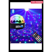 HBG Markt Küre Disko Topu Müzik Çalar Renkli Lazer Işıklı Bluetooth