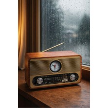 Everton RT-566 Analog Saatli Nostalji Radyo | Fm/am/sw Radyo | Taşınabilir Tasarım | Mp3 Destekli