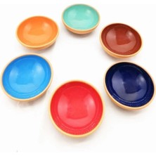 Moontime Alaçatı Toprak Kase Reçellik, Sosluk,çerezlik Renkli Sırlı- 6'lı 8 cm