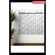 HBG Markt 2020 Yıllık Planlayıcı Manyetik Duvar Stickerı Takvim 110X100 cm