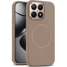 Xiaomi Mi 15T Uyumlu Kılıf Zebana Liquid Soft Silikon Kılıf (Kablosuz Şarj Destekli) Desert Titanyum