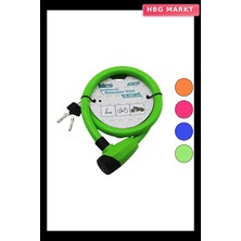 HBG Markt Anahtarlı Kalın Bisiklet Kilidi Çelik Tel Renkli Kılıf 18MMX100CM (5647)
