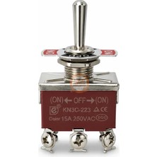 Meon Robotik Otomasyon Yaylı Toggle Switch 15A 250VAC KN3C-223 6 Terminalli