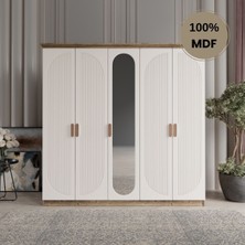 Flances Soho 5 Kapak Mdf Gardırop