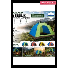 HBG Markt 6 Kişilik Toz Geçirmez Otomatik Kamp Çadırı 220X250X165 cm