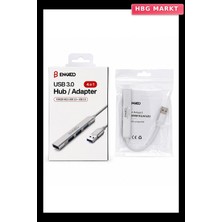 HBG Markt USB 3.0 Giriş 4ın1 USB Çoğaltıcı 4 Anahtarlı Port - Hı-Speed USB 3.0 - USB 2.0 Hub Adaptör EKD-UH60 (5647)