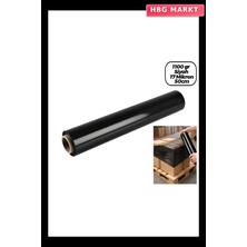 HBG Markt Siyah Kol-Palet Streç Film 17 Mikron 50CM 6 Adet (Net 600GR)
