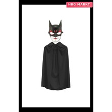 HBG Markt Batman Maskesi ve Pelerini Seti 90 cm Siyah Renk