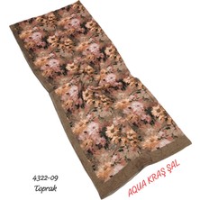 Sedef Aqua Kraş Desenli Bambu Kraş Şal Lüx