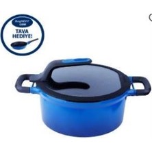 Berghoff Gem Stay Cool Derin Tencere Mavi 24 cm Tava Hediyeli