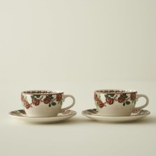 Rose 2'li Porselen Çay Fincanı Seti (270 Cc)