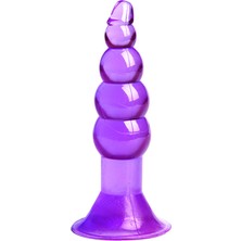 Belirtilmemiş Backpart Boğumlu Vantuzlu 11.5cm Anal Tıkaç -  Mor