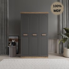 Flances Pera 3 Kapak Mdf Gardırop