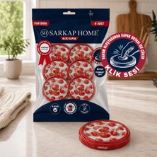 Sarkap Hijyenik Paketli 8'li 82 mm Klik Kavanoz Kapak - Domates