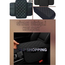 Moontime Alaçatı Fiat Stilo Suni Deri Oto Kolçak Kılıfı Örtüsü Yüksek Kaliteli Süngerli Siyah Nakışlı
