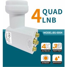 HBG Markt 4lü Uydu Lnb Unıversal Quad Full Hd -  3D - 0.1db RLE-400 (5647)