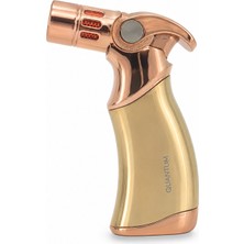 Quantum Dört Torch Pürmüz Gold Metal Masa Tipi Puro Çakmağı TR9985