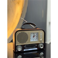 Everton RT-670 Analog Saatli Nostalji Radyo | Fm / Am / Sw Radyo | Mp3 Destekli |taşınabilir Radyo